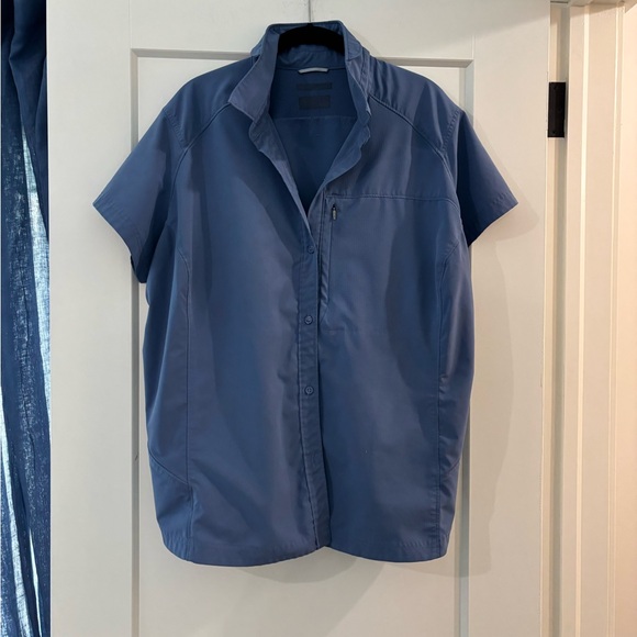 Columbia Tops - Columbia Men's Short Sleeve Button Down Shirt in Slate Blue